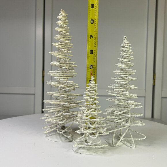 Dept 56 Village Frosted Zig Zag Trees Christmas Village Accessory from 1995 - Picture 5 of 6